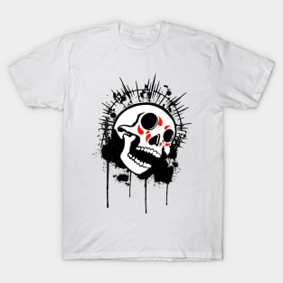 Skull Paint punk T-Shirt